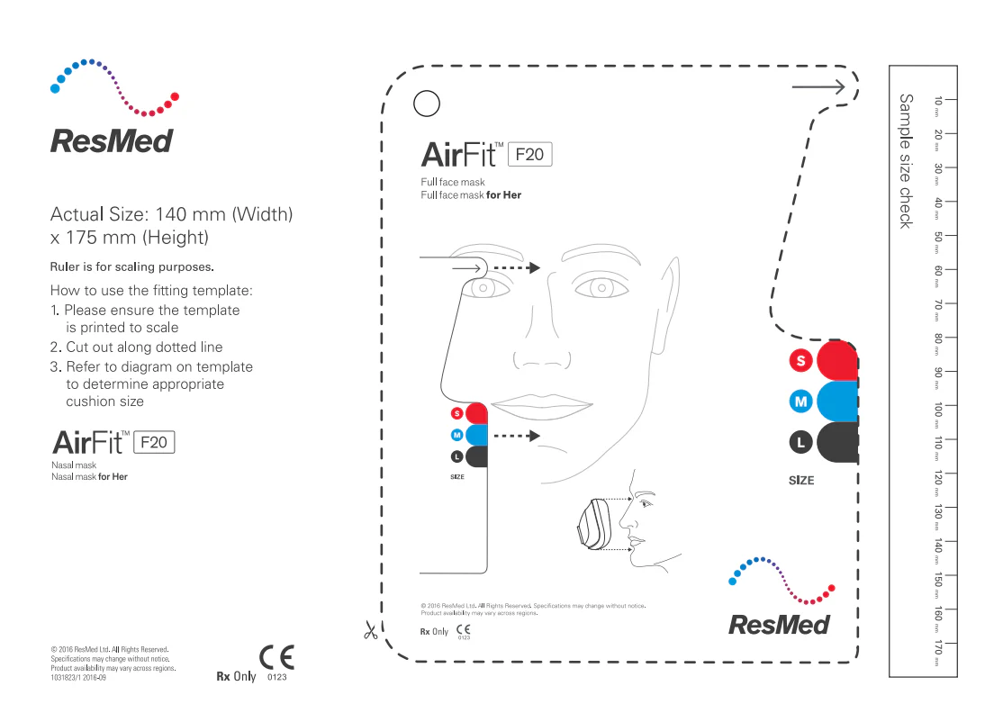 ResMed AirFit F20 Vollgesichtsmaske for Her (CPAP Full Face Maske für Damen) in Größen S M | Komplettset - Image 10