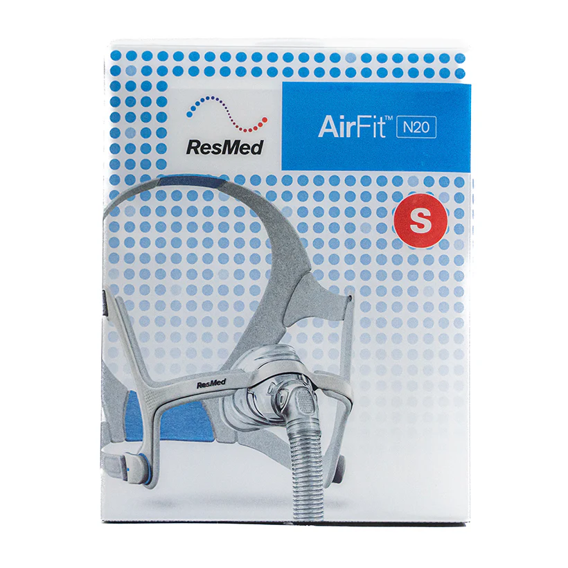 ResMed AirFit N20 Nasenmaske (CPAP-Maske) für Herren mit InfinitySeal Maskenkissen in Größen S M L | Komplettset - Image 4