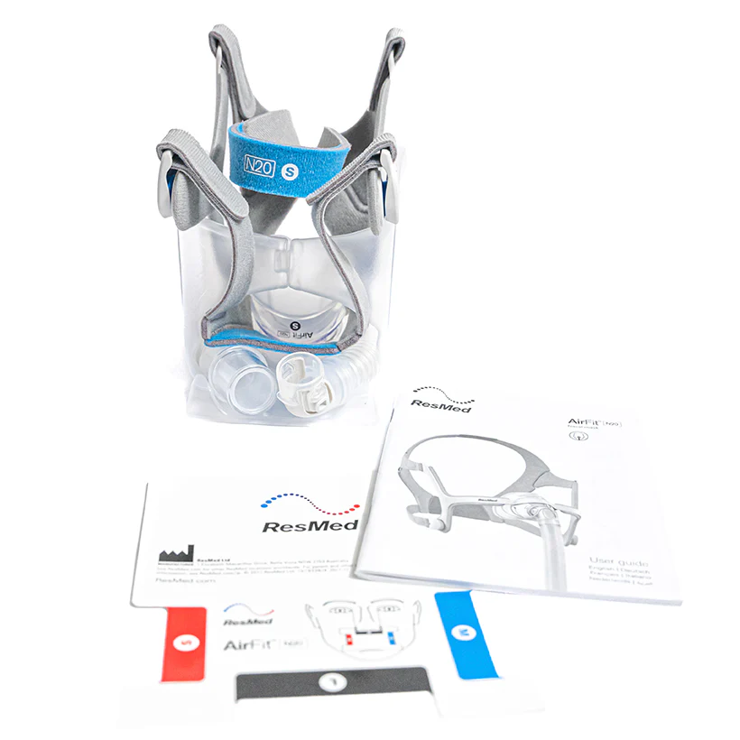 ResMed AirFit N20 Nasenmaske (CPAP-Maske) für Herren mit InfinitySeal Maskenkissen in Größen S M L | Komplettset - Image 7