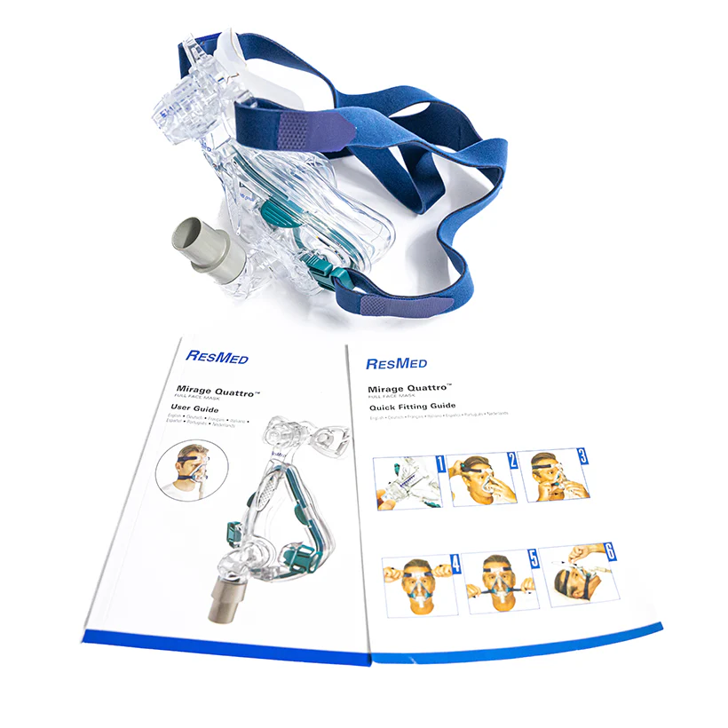 ResMed Mirage Quattro Vollgesichtsmaske (Full Face CPAP-Maske) in Größen S M L | Komplettset - Image 9